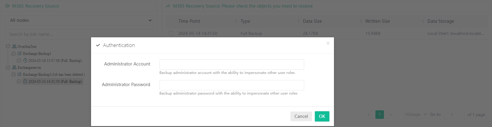 Exchange Server Authentication